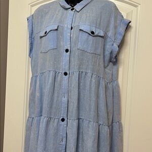 Umgee Light Blue Casual Dress